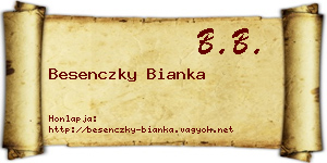 Besenczky Bianka névjegykártya