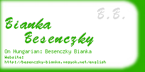 bianka besenczky business card